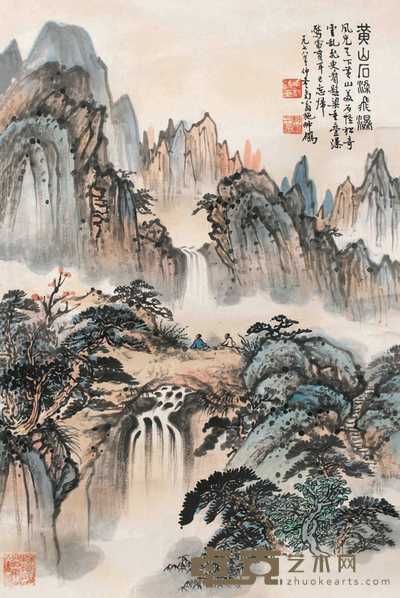 施翀鹏 山水 镜心 67×45cm